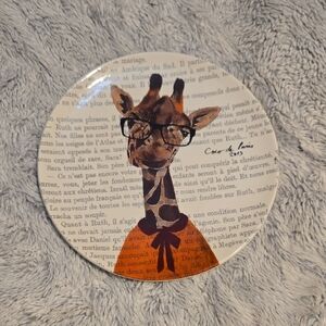World Market - Coco De Paris 2013 Giraffe With Glasses Decorative Plate